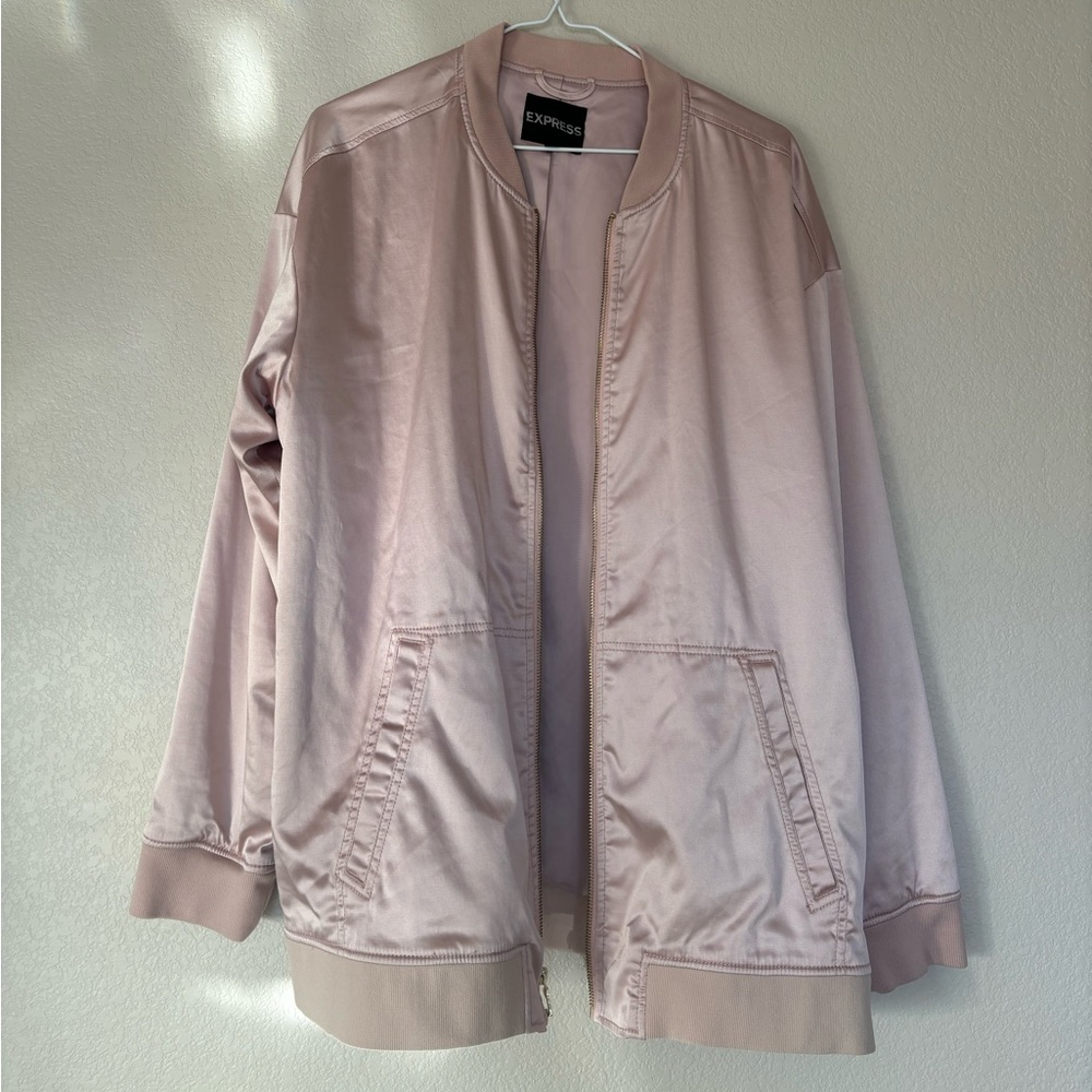 Express Bomber Jacket, Pink, Size L